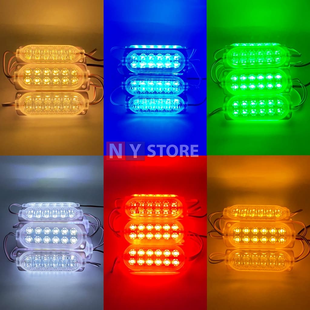 1อัน ไฟ24V​12V ไฟใส่รถกระบะ รถยนต์12LED300L12เม็ดไฟขนาด104mm*38mmไฟติดรถไฟสัญญาญไฟเตือนไฟข้างรถตู้บรรทุกรถมอเตอร์ไซค์ รูปที่ 4