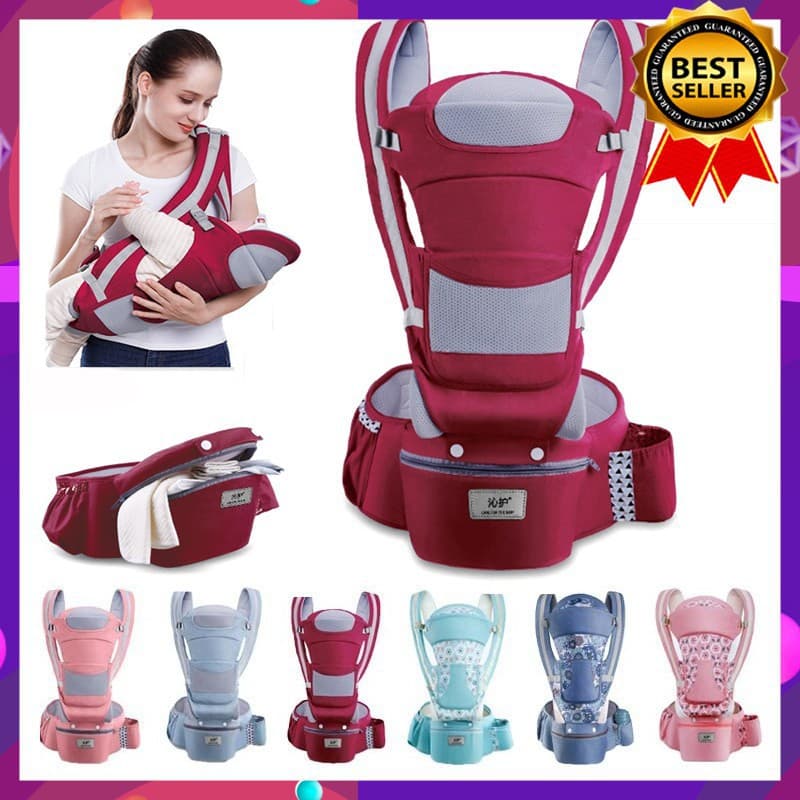 เป้อุ้มเด็ก เป้อุ้มลูก 0-36เดือน Hip Seat Baby Carrier 3-in-1 แบบมีที่นั่ง แยกได้ มีช่องเก็บของใต้เบาะ Ergonomic Carrier รูปที่ 2