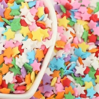 แบ่งขาย เม็ดน้ำตาล Sprinkles เม็ดน้ำตาลตกแต่งรูปดาว // สินค้า นะคะ รูปที่ 5