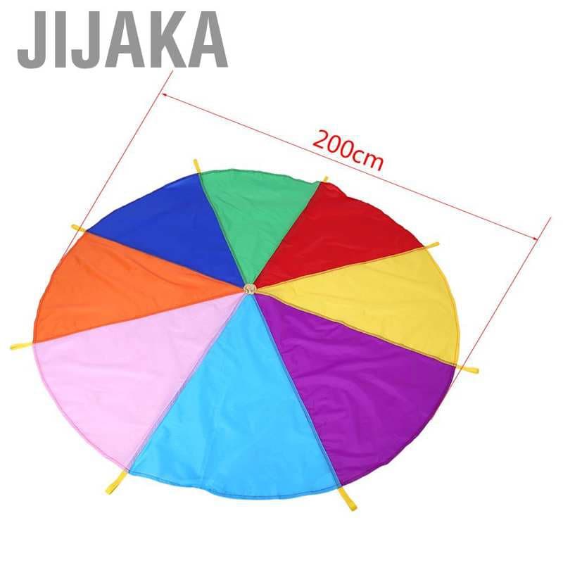 Jijaka 2m Kids Rainbow Parachute การพัฒนาเกมกลางแจ้งกิจกรรมการออกกำลังกายกีฬา รูปที่ 4