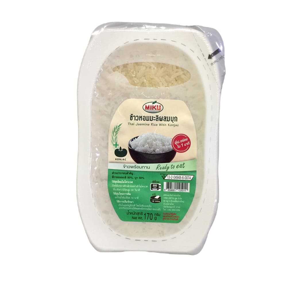 MIKU ข้าวผสมบุก พร้อมทาน 170 กรัม มีให้เลือก 4 แบบ Rice With Konjac Ready to eat มีประโยชน์ ไฟเบอร์สูง พลังงานต่ำ รูปที่ 3