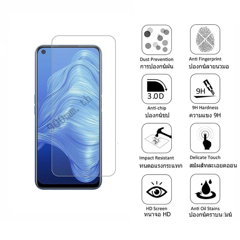 3-in-1 ฟิล์มกระจก Realme 7 5G กระจกนิรภัย Realme C17 C12 C15 C11 C3 Realme 7 7i 6i 6 Pro 5G ป้องกันหน้าจอ ฟิล์มกระจกกันเลนส์กล้อง & ฟิล์มหลัง รูปที่ 2