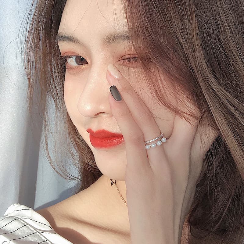 แหวนแฟชั่น สร้อยข้อมือ เปิดนิ้วชี้ ระดับสูง หรูหรา ดีไซน์มินิมอล สําหรับผู้หญิง รูปที่ 8