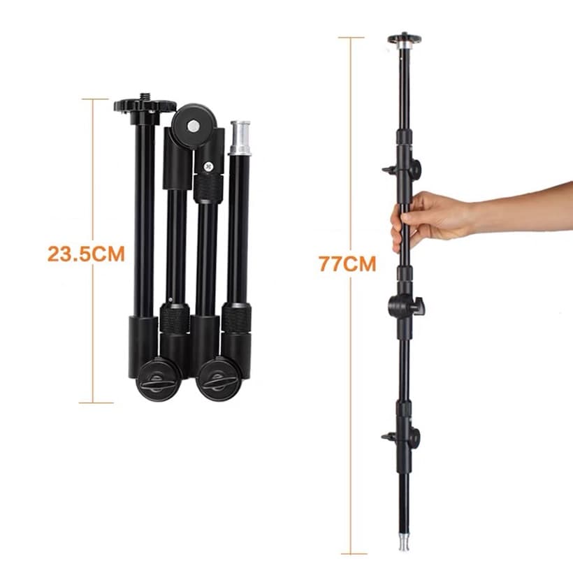 25นิ้วเว็บแคมขาตั้งอุปกรณ์ติดกล้องกับที่วางโทรศัพท์แบบยืดหยุ่น Gooseneck ที่หนีบโทรศัพท์มือถือ & โปรเจ็คเตอร์ตั้งโต๊ะ รูปที่ 4