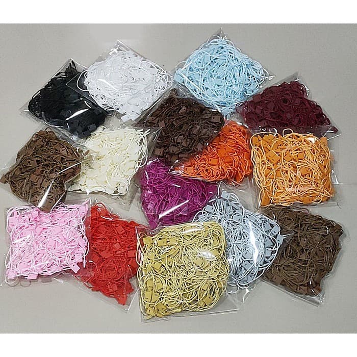 เชือกคล้องป้าย 1 ห่อ ถูกสุด มี 19 สีให้เลือก ใช้สำหรับห้อยป้ายแท็ก หรือร้อยป้ายราคาสินค้า รูปที่ 1