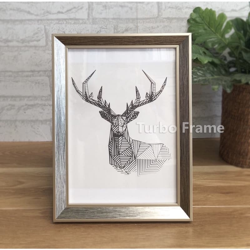 กรอบรูปแต่งบ้านขนาด 10x12”, A4 , 8x12" และ 8x10" สีโรสโกลด์ สีเงินรมดำ * พร้อมกระจกใส ขาตั้ง ห่วงแขวนผนัง * รูปที่ 5