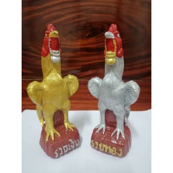 ไก่ชนปูนปั้น ถูกที่สุดคุณภาพดีเยี่ยม ไก่แก้บน 13ซม.1คู่ 16ซม.และ17ซม รูปที่ 8