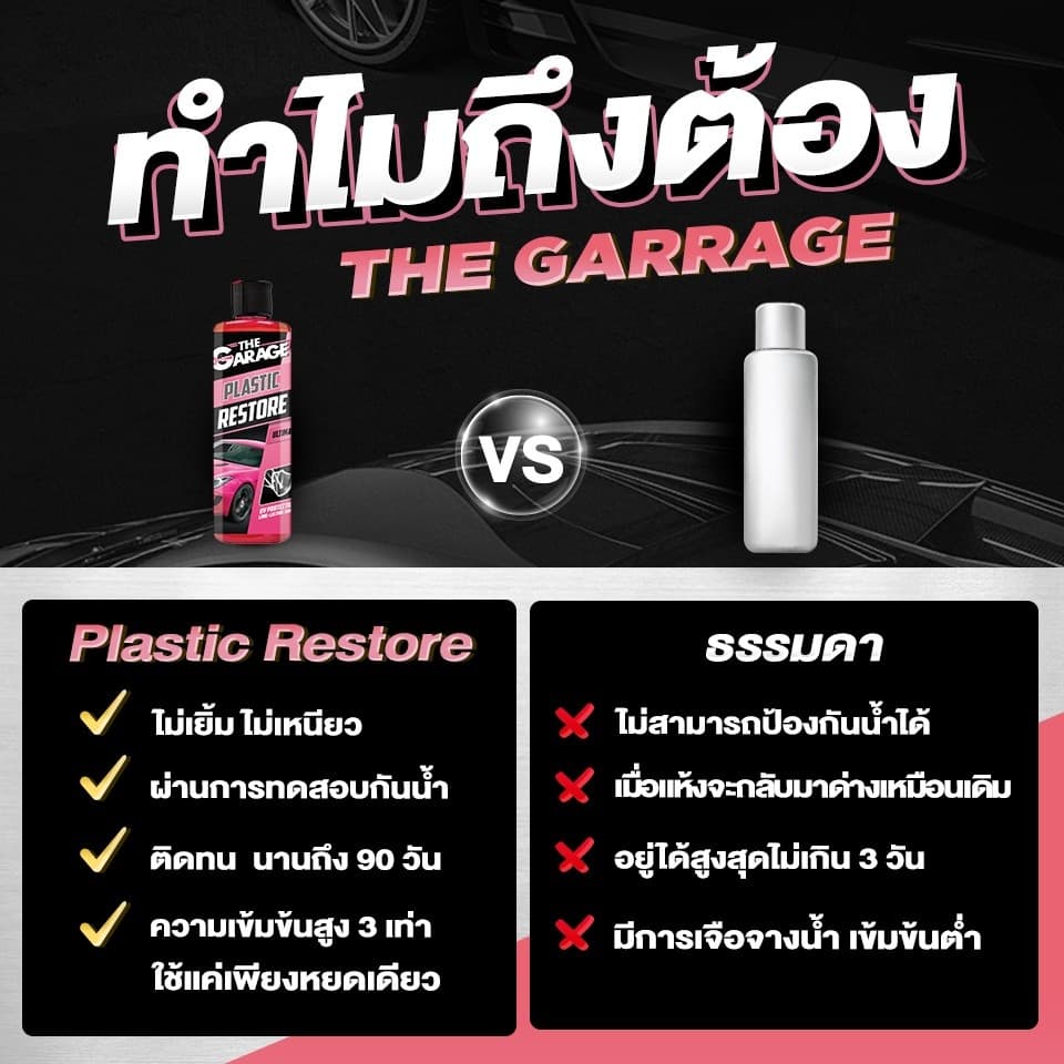 เจลฟื้นฟูพลาสติก น้ำยาเคลือบพลาสติกดำ น้ำยาเคลือบพลาสติก น้ำยาเคลือบพลาสติกดำ ฟื้นฟูพลาสติก สเปรย์เคลือ รูปที่ 5