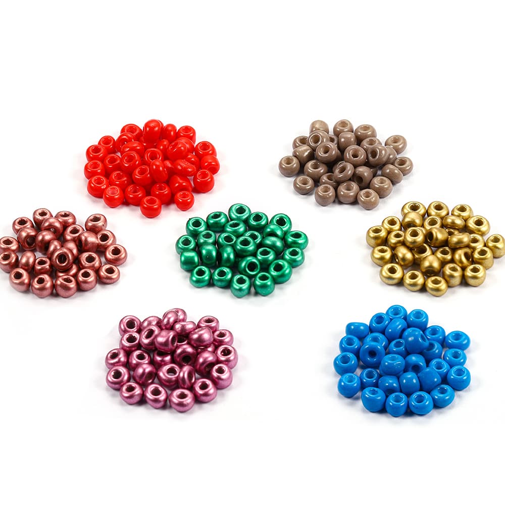 ST.KUNKKA 3-4mm ลูกปัดเม็ดทราย หลายสีลูกปัดแก้ว ลูกปัดทรงกลมขนาดเล็ก 300-600 ชิ้น รูปที่ 3