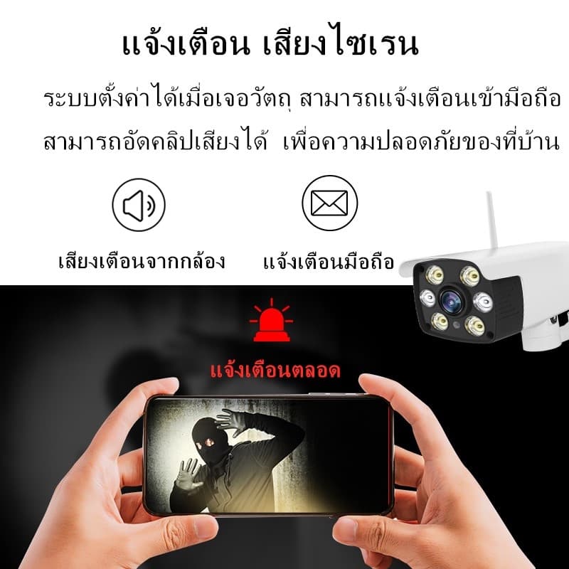 FNKvision กล้องวงจรปิด 2เสา 3.0ล้านพิกเซล กล้องวงจร คืนวิสัยทัศน์ WiFi IP Camera 1080P กล้องวงจร กลางคืนภาพสีคมชัดHD รูปที่ 4
