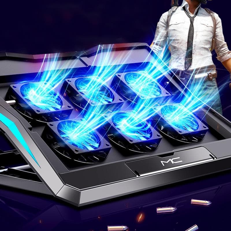 พัดลมโน๊ตบุ๊ค แท่นวางโน้ตบุ้คLaptop Cooling Pad 6LED รูปที่ 2