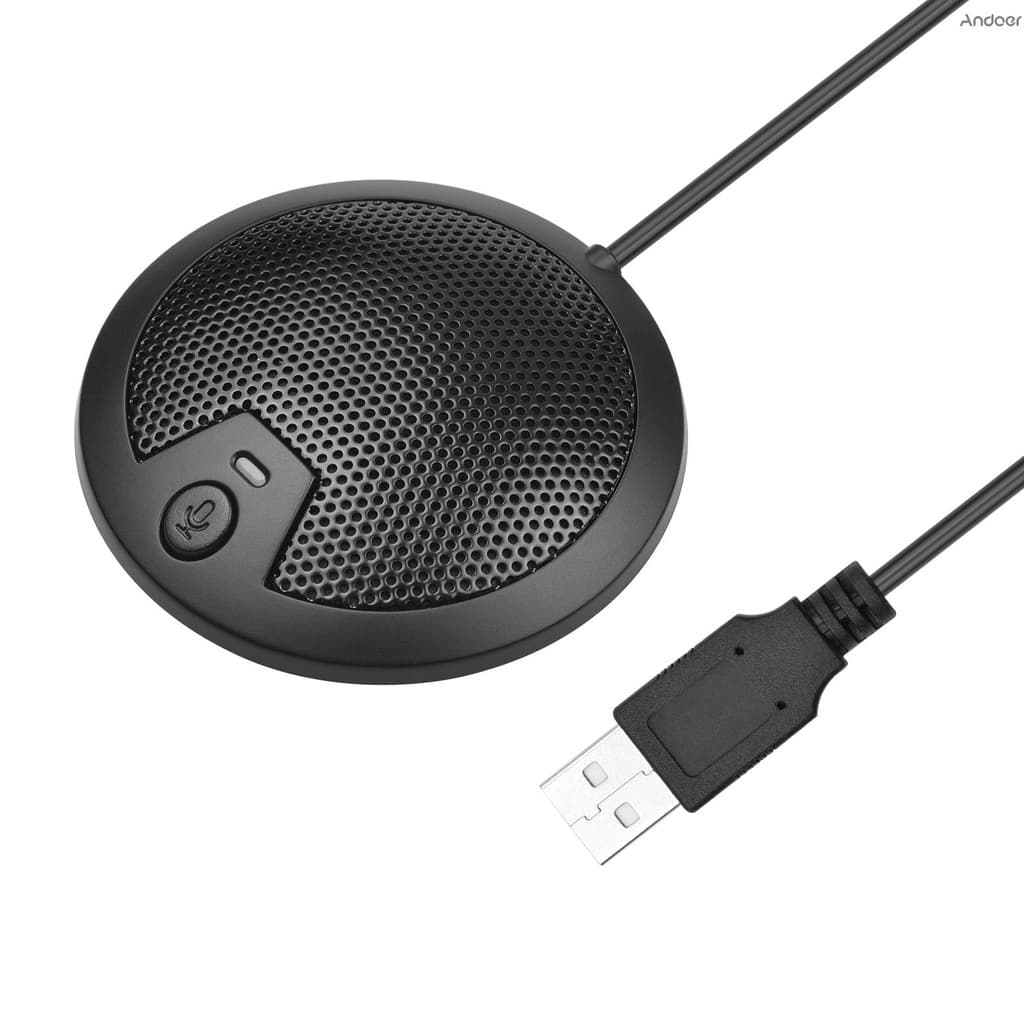 Andoer ไมโครโฟนคอนเดนเซอร์ Usb 360 องศา พร้อมสายเคเบิลยาว 2 เมตร ปลั๊ก Type-C สําหรับคอมพิวเตอร์ วิดีโอ ประชุมออนไลน์ สอน เล่นเกม บันทึกวิดีโอ รูปที่ 5
