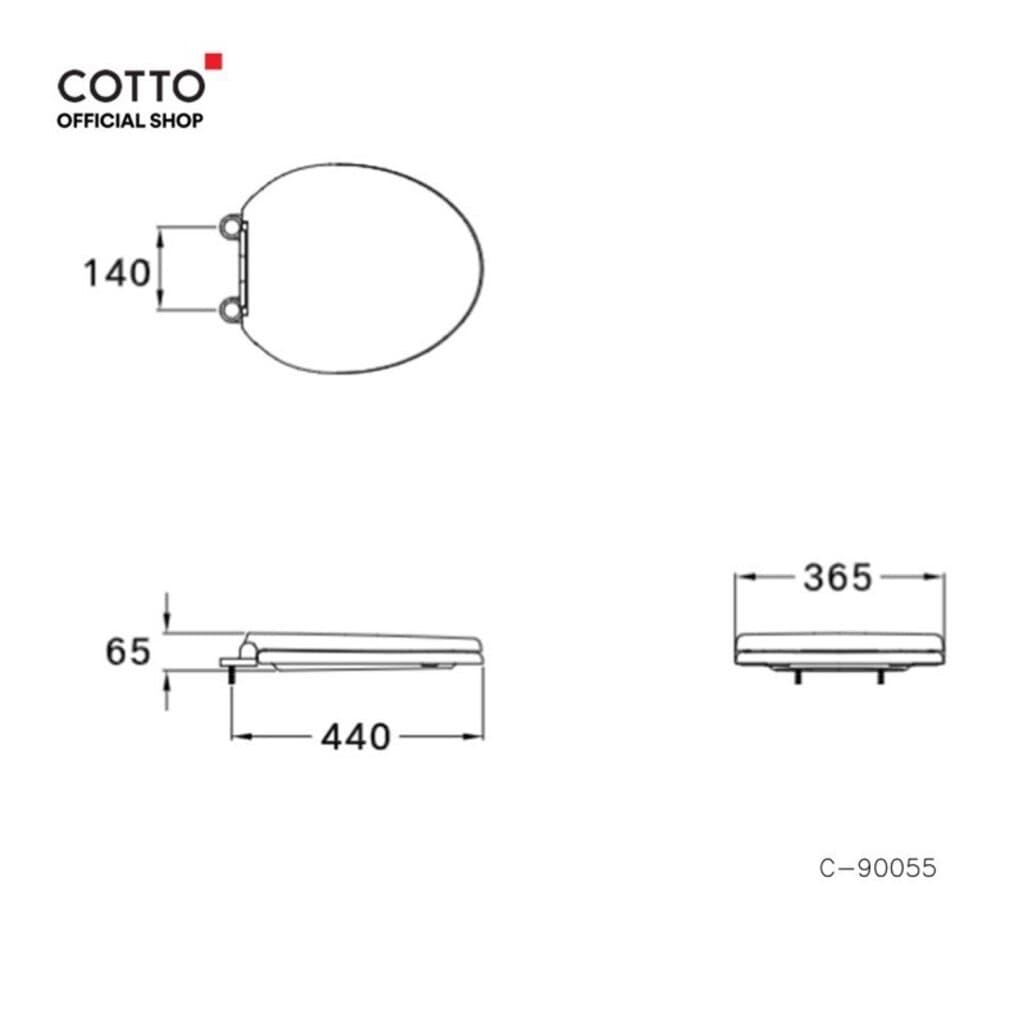 COTTO ฝารองนั่งโถสุขภัณฑ์ทรงกลม รุ่น C90055 Soft Close รูปที่ 6