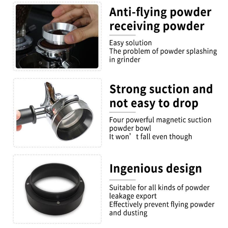 แหวนครอบด้ามชงกาแฟ แหวนครอบโดสกาแฟ Coffee Dosing Ring Aluminium รูปที่ 7
