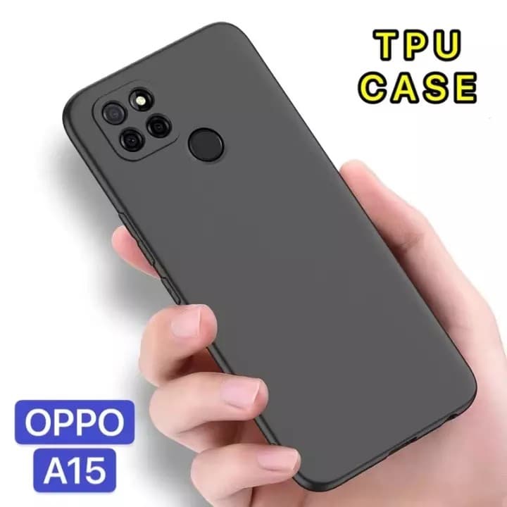 เคสโทรศัพท์ซิลิโคนสีดำ For OPPO A15 TPU Case รูปที่ 1