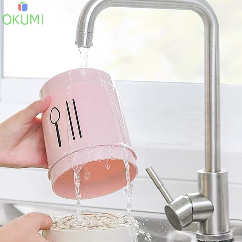 OKUMI_SHOP กล่องเก็บช้อนส้อมตะเกียบ ที่วางช้อนส้อม ที่ใส่ช้อนส้อม รูปที่ 3