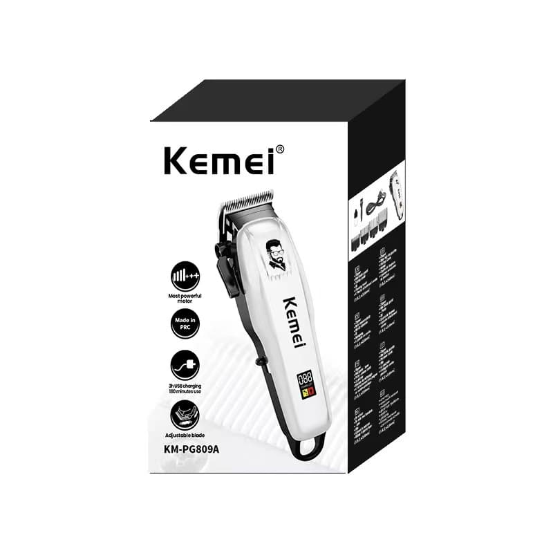 KEMEI ตัดผม KM-809A แบตเตอเลี่ยนตัดผม ปัตตาเลี่ยนตัดผม แบตเตอเลี่ยนไร้สาย รูปที่ 4