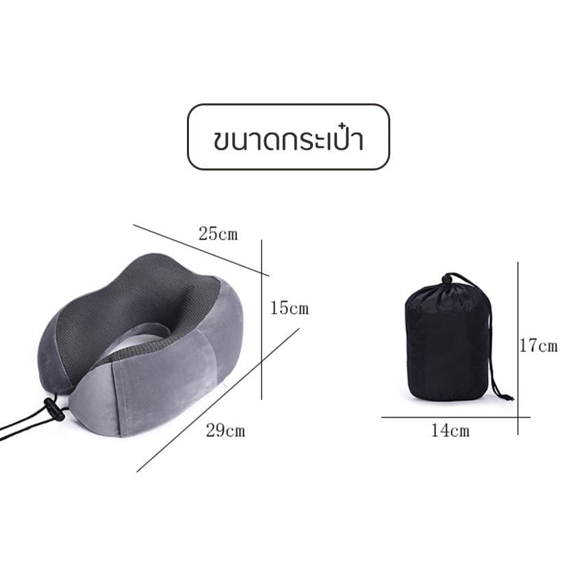 FEIYANA- หมอนรองคอแบบพกพา นุ่ม หลับสบายไม่ปวดคอ ถอดซักได้ รุ่น MY-F05 รูปที่ 2