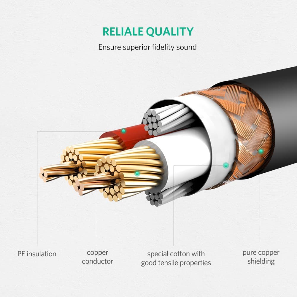 UGREEN สายต่อไมโครโฟน Cannon Audio Extension Cable ความยาว 2M/5M XLR ,ลำโพง รุ่น AV130 รูปที่ 5