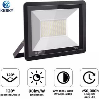 KKSKY สปอตไลท์ led สปอตไลท์ ไฟสว่าง Spotlight LED แสงขาว กันน้ำIP67 30W 50W 150W 200W 300Wไฟสนามเด็กเล่น รูปที่ 5