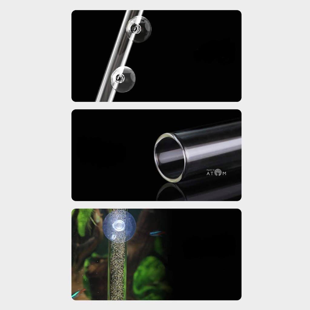 หลอดแก้วให้อาหารปลา กุ้งแคระ พร้อมถาดแก้ว Glass Feeder Tube รูปที่ 3
