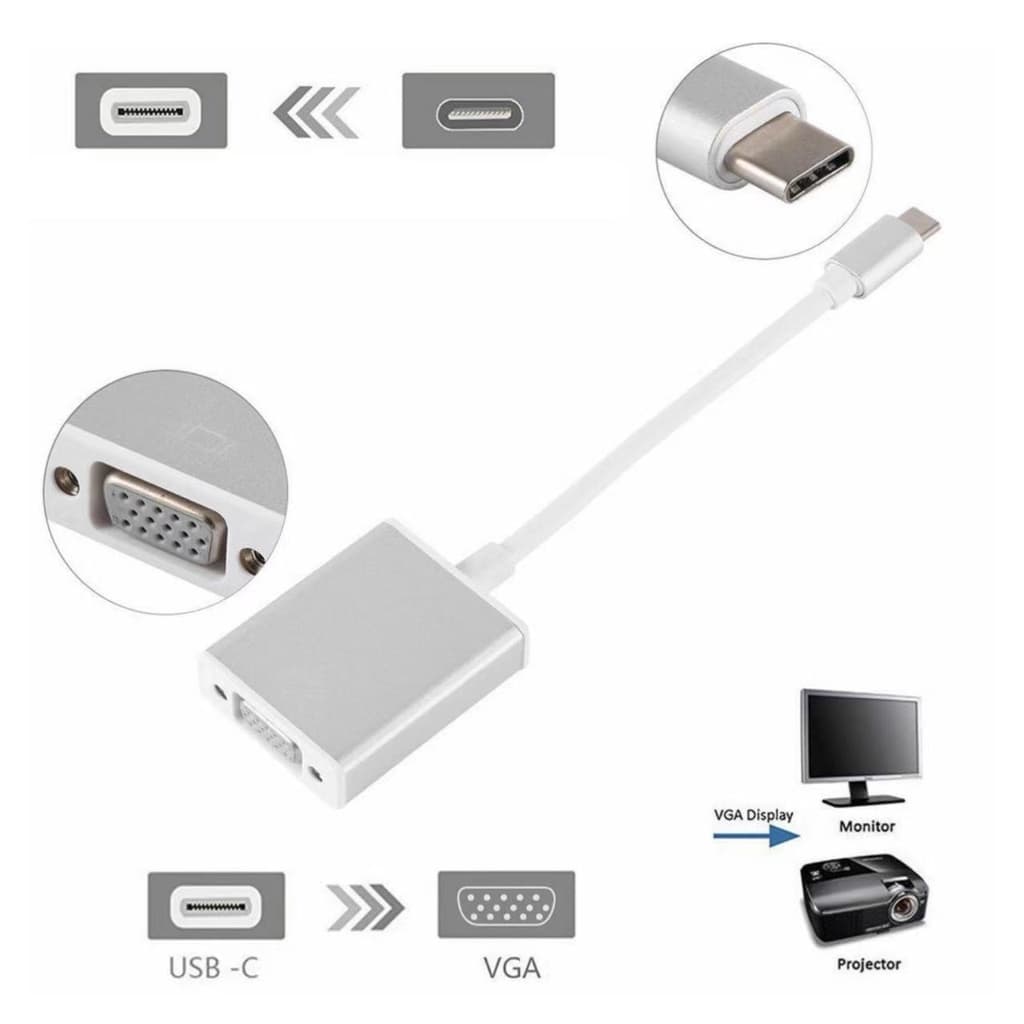 สายอะแดปเตอร์ Type C to VGA USB 3.1 Type-C รูปที่ 6