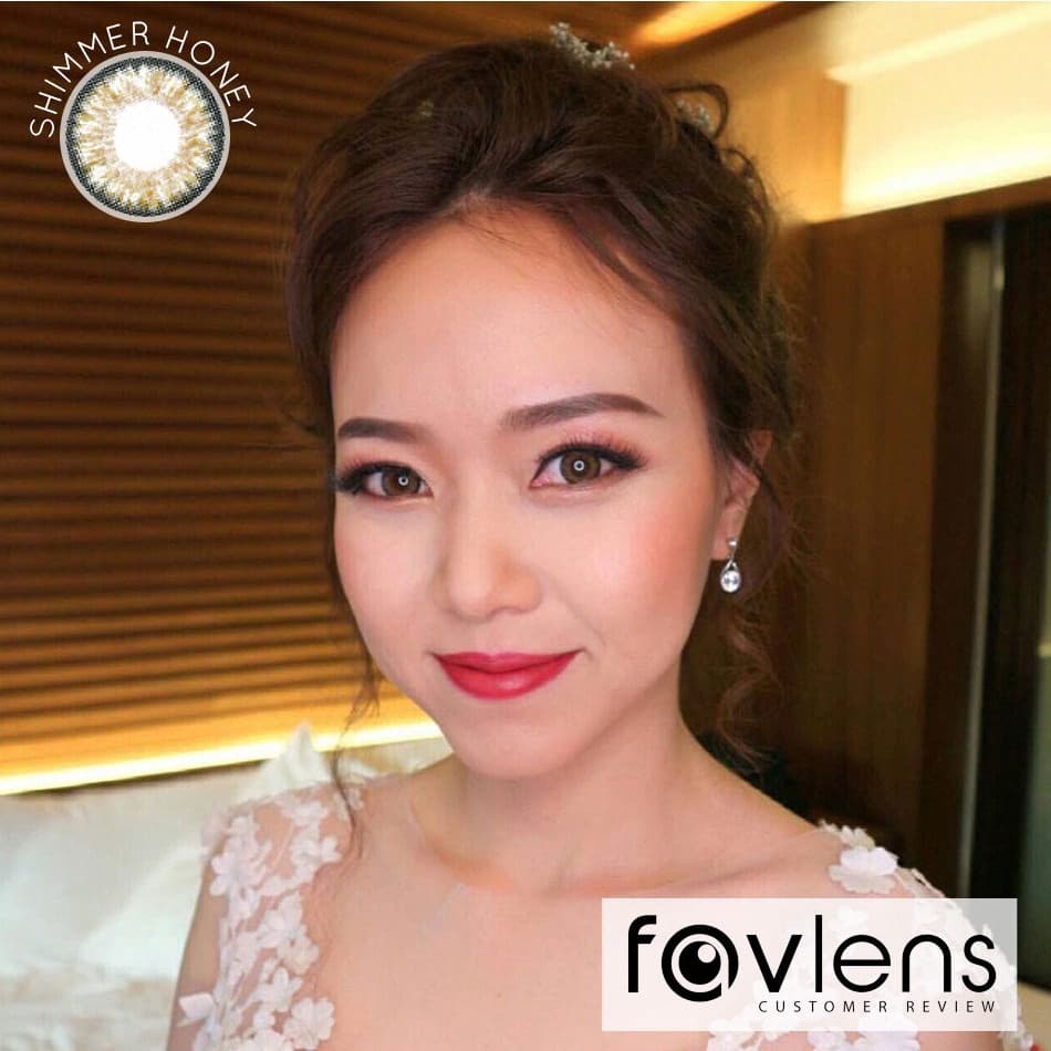 คอนแทคเลนส์ Shimmer Honey สีน้ำตาลทอง สายฝอ ผิวสีน้ำผึ้งใส่สวยมาก มีส่งด่วนใน กทม. รูปที่ 5