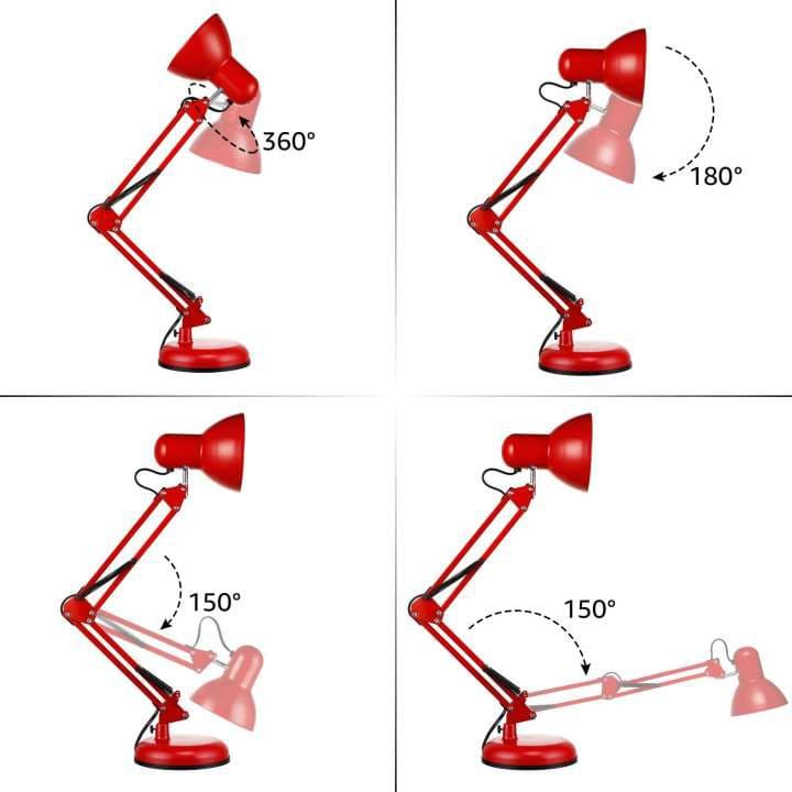 Table lamp - โคมไฟ โคมไฟตั้งโต๊ะ อ่านหนังสือ แบบตั้งพื้นพับเก็บได้ ใช้กับหลอดไฟขั้ว E27 มีให้เลือก3สี รูปที่ 4
