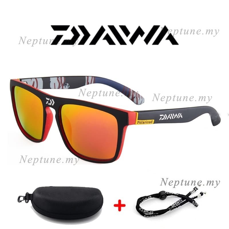DAIWA แว่นตากันแดด เลนส์โพลาไรซ์ ป้องกันรังสียูวี 400 สไตล์คลาสสิก สําหรับผู้ชาย เหมาะกับการขับขี่ ตั้งแคมป์ เดินป่า ตกปลา รูปที่ 2