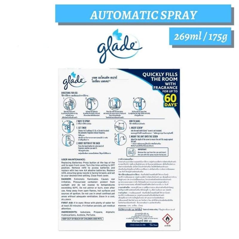 แพคคู่ เกลดออโต้เมติกสเปรย์ glade Automatic refill รีฟิลได้2กระป๋อง รูปที่ 7