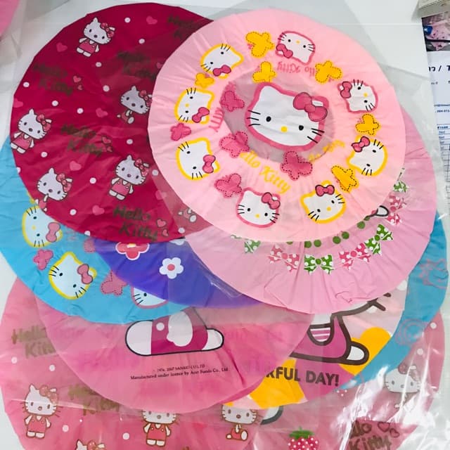 Sales หมวกคลุมผมอาบน้ำลายคิตตี้ คละลาย ขนาด 29 ซม. รูปที่ 1
