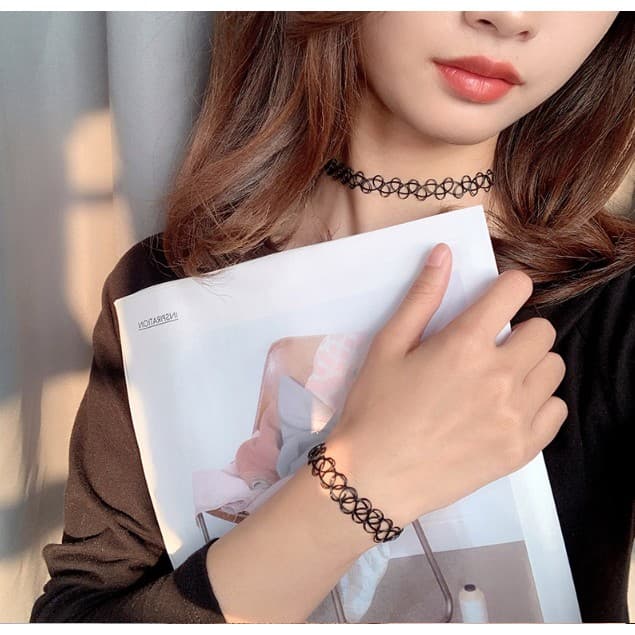 Sales !! ลดสุดๆ Choker โชคเกอร์ สร้อยคอ สร้อยข้อมือ และแหวนโชคเกอร์ รูปที่ 2