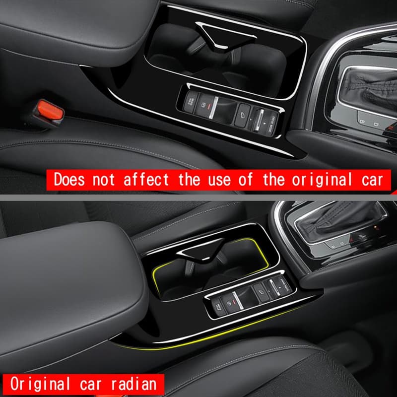 รถเคลือบเงาสีดําคอนโซลกลางถ้วยน้ําผู้ถือตกแต่งฝาครอบสติกเกอร์ Trim สําหรับ Honda HRV HR-V Vezel 2021 2022 RHD รูปที่ 6