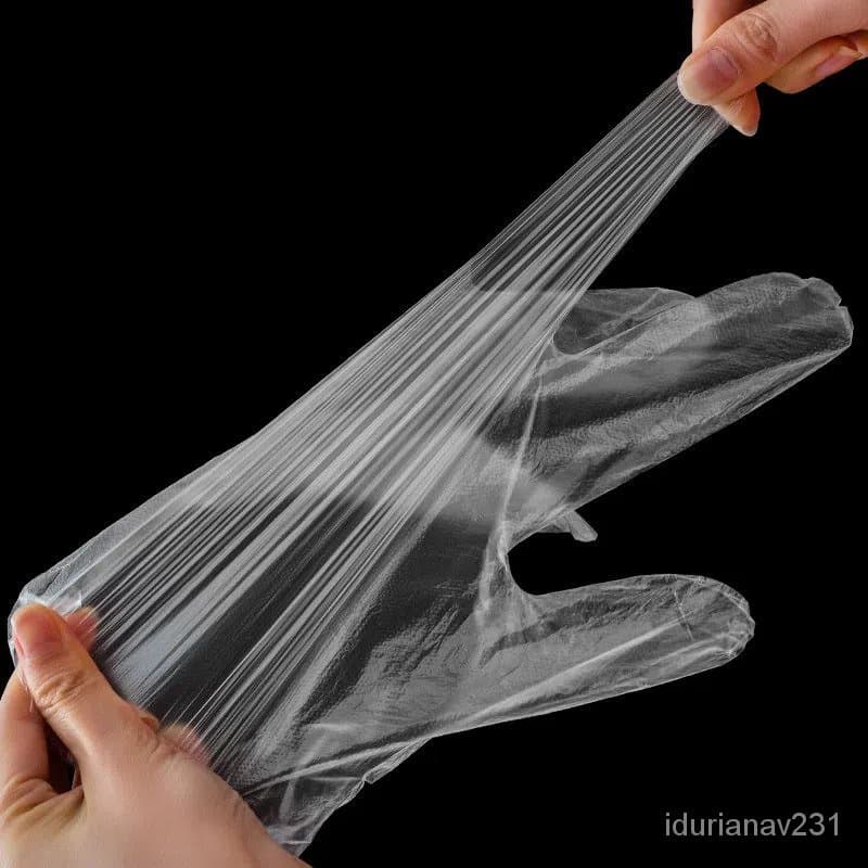 ถุงมือทำอาหาร PE หนา แบบใช้แล้วทิ้ง ถุงมือพลาสติก ถุงมือพลาสติกใส ถุงมือพลาสติกใช้แล้วทิ้ง รูปที่ 4