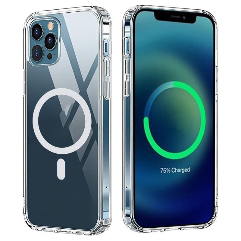 เคสใส แม่เหล็ก เคสเกราะกันกระแทกสำหรับ สำหรับ16p,17 pro,17pro max,i12,13pro max,i11,14,14plus,14pro max,15pro max,15plus รูปที่ 1