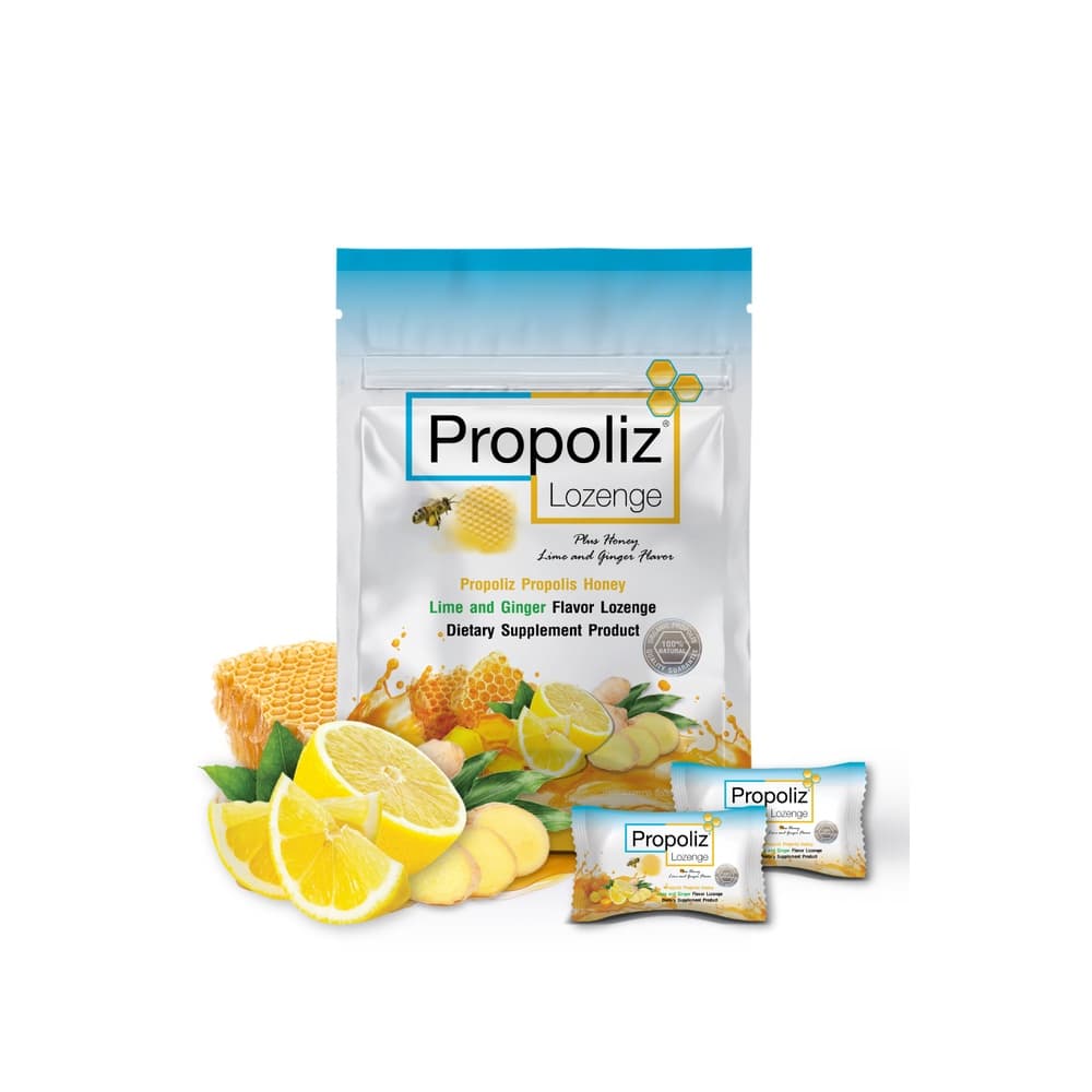 Propoliz Lozenge Plus และ VIT C 60mg PROPOLIZ X /CANDY POP เสียงใสชัด ไม่แสบคอ 1ซอง 8เม็ด รูปที่ 4
