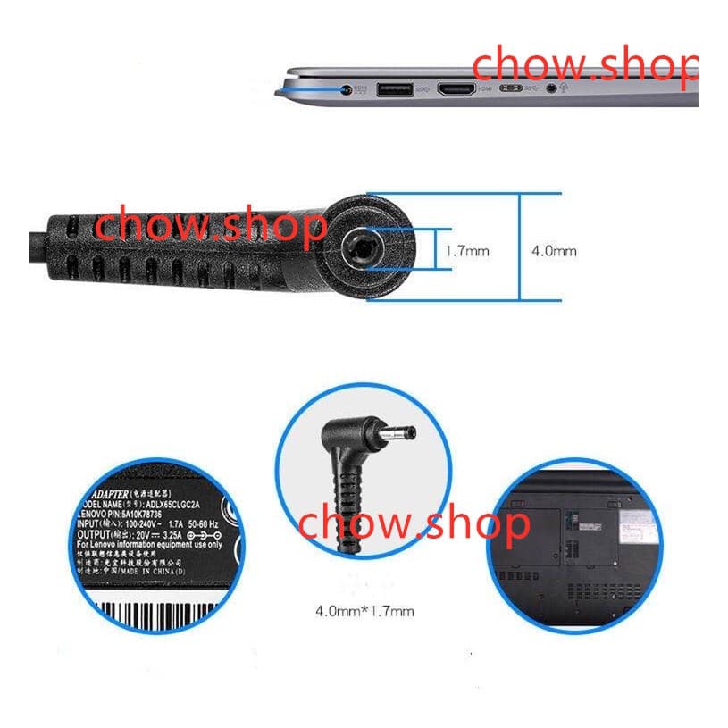 OEM อะแดปเตอร์ Lenovo 20V3.25A 65W รูปที่ 4