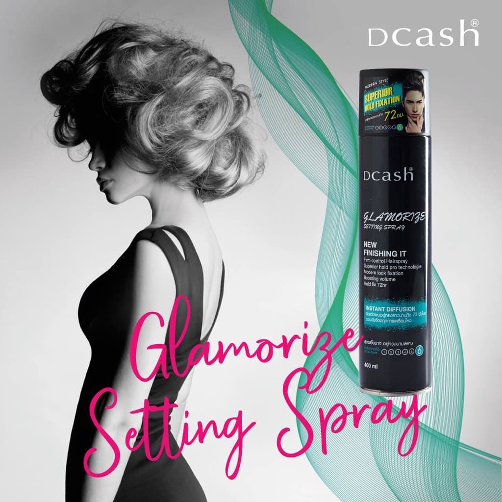 ดีแคช แกลมเมอไรซ์ เซตติ้ง สเปรย์ Dcash C SettIng Spray 400ml. รูปที่ 3