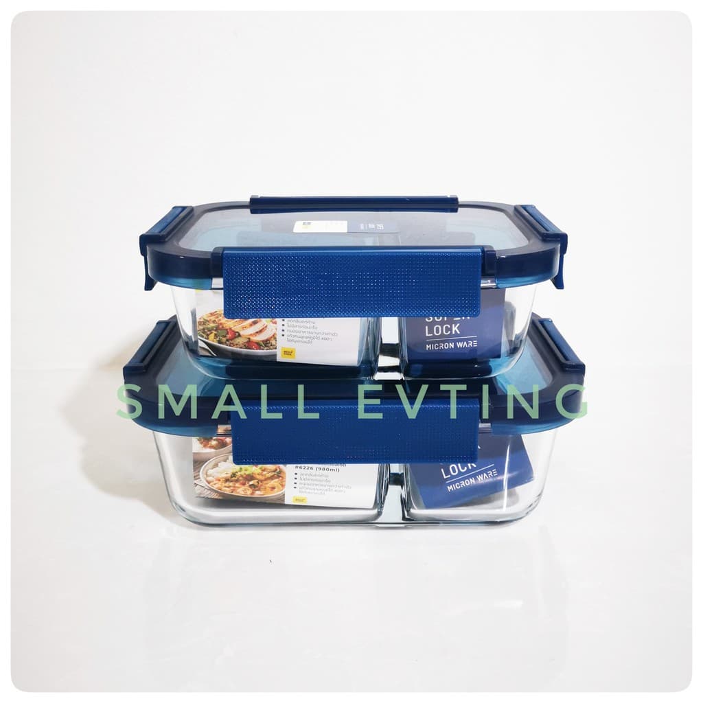 Small Evting กล่อง"แก้ว"ถนอมอาหาร รุ่นแบ่ง 2 ช่อง Super Lock แท้100% รุ่น 6225/6226 เข้าไมโครเวฟ ได้ รูปที่ 5