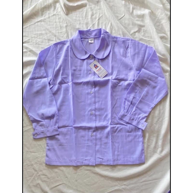 เสื้อนักเรียนคอบัว ผ้ามัน บรีสกีน แขนยาว ยี่ห้อนำสมัย **เอาบิลโปรดเเจ้งลงหมายเหตุก่อนสั่งซื้อ รูปที่ 7