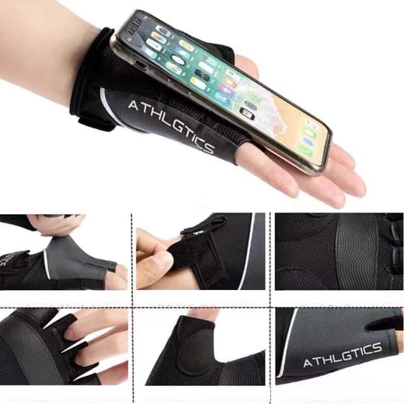 ถุงมือฟิตเนส ถุงมือปั่นจักรยาน ออกแบบกันลื่น ระบายอากาศ ไม่อับมือ สําหรับออกกำลังกาย รูปที่ 7