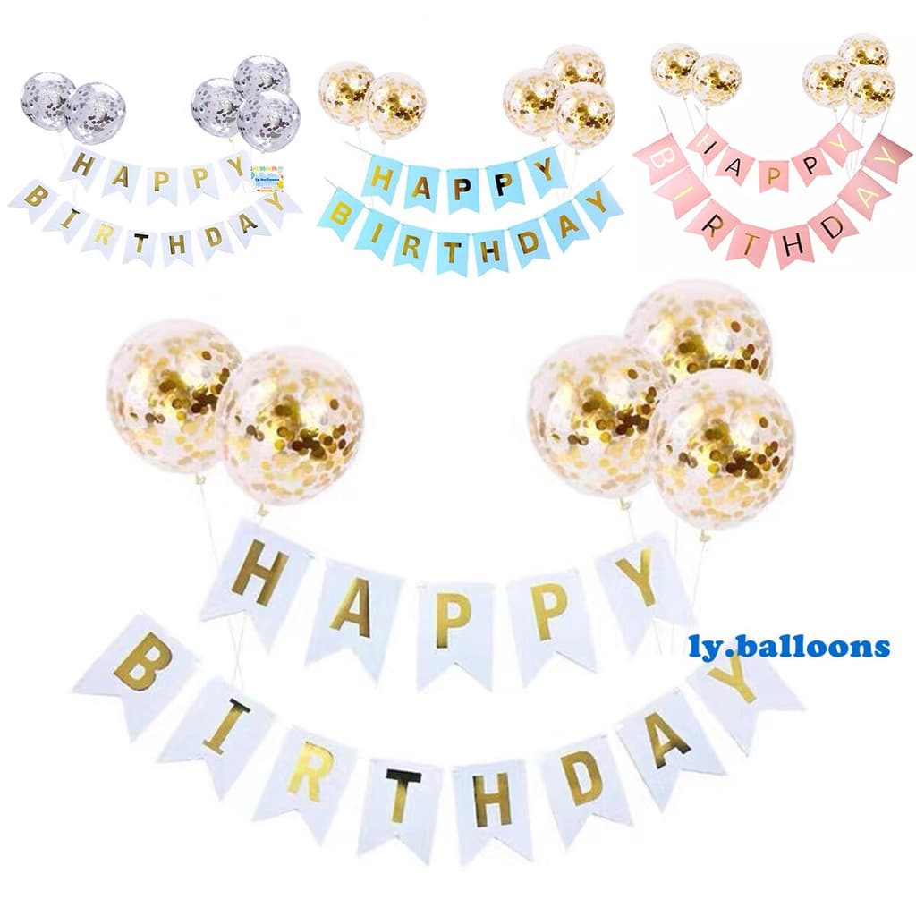 มีส่งด่วนภายในวันชุดธงHAPPYBIRTHDAY​+ลูกโป่งกลิตเตอร์5ใบ ชุดวันเกิดสุดคุ้ม จัดง่ายสุดๆ มีสีให้เลือกเยอะ รูปที่ 8
