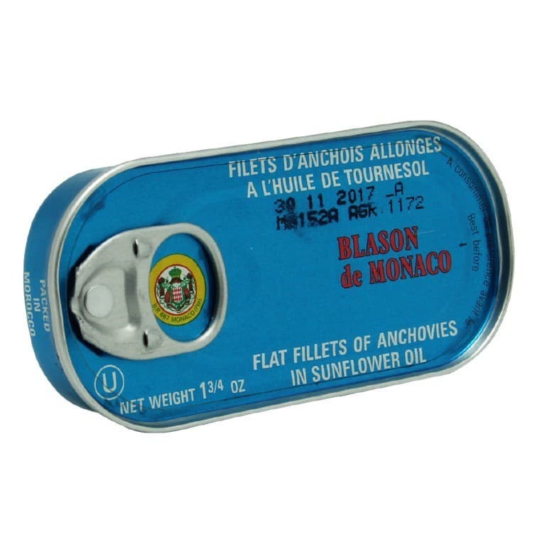 ปลาแองโชวี่ ดองในน้ำมันทานตะวัน ขนาด 50 กรัม Anchovies In Soya Oil 50 g BLASON DE MONACO รูปที่ 6