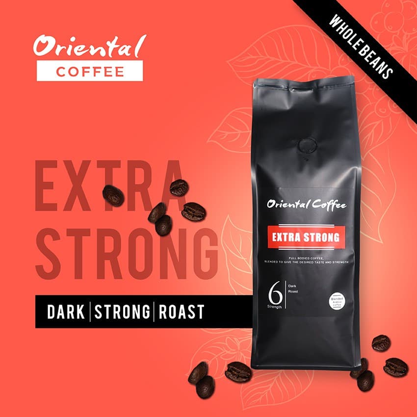 Extra Strong กาแฟอราบิก้าผสมโรบัสต้า เบอร์ 6 ขนาด 500กรัม กาแฟหอมเข้มสู้นม กาแฟจากแม่จันใต้ คั่วใหม่ รูปที่ 1
