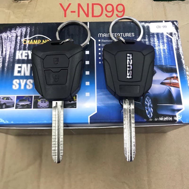 ชุดรีโมทปิด-เปิดและก้านดอกกุญแจตรงรุ่นสำหรับรถยนต์ Isuzu d-max ทุกรุ่นchamp.nd แบบกุญแจตรง,แบบพับเก็บดอกกุญแจ รูปที่ 2