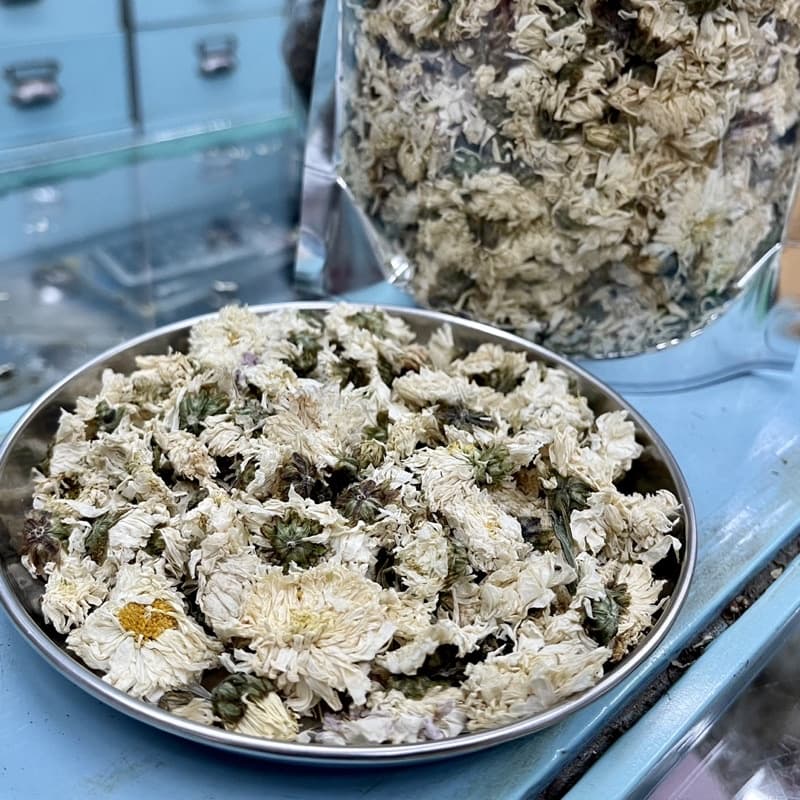 ชาดอกเก๊กฮวยขาว 100 กรัม White Chrysanthemum tea 杭白菊茶 เก๊กฮวยขาว ดอกเก๊กฮวยขาว เก็กฮวย รูปที่ 5