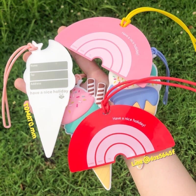 Bag tag ไอศครีม สายรุ้ง ปลาหมึก เพนกวิน ห้อยตกแต่งกระเป๋า พวงกุญแจ soft pvc รูปที่ 2