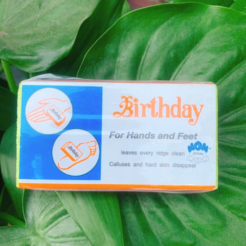 โฟมขัดเท้า เบิร์ดเดย์ Birthday โฟมขัดส้นเท้าแตก ส้นเท้าแตก ขัดได้ทั้งมือ เท้า รูปที่ 2