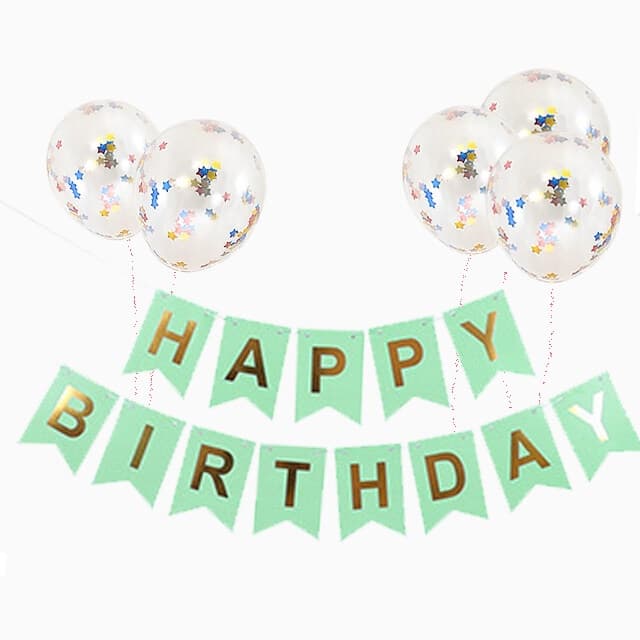 มีส่งด่วนภายในวันชุดธงHAPPYBIRTHDAY​+ลูกโป่งกลิตเตอร์5ใบ ชุดวันเกิดสุดคุ้ม จัดง่ายสุดๆ มีสีให้เลือกเยอะ รูปที่ 6