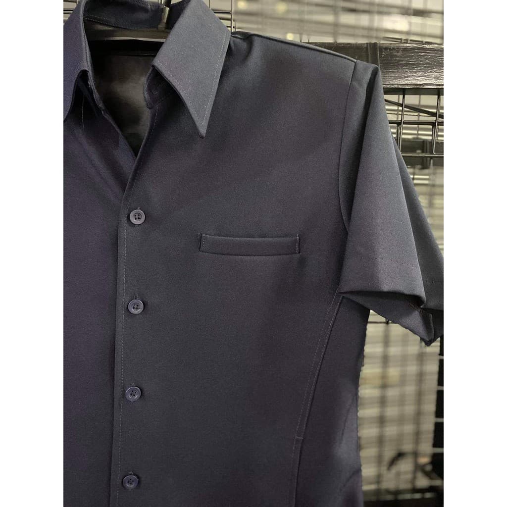 เสื้อซาฟารี ทรงสูท เนื้อผ้า วาเลนติโน่ สี ดำ กรม ขาว มีกางเกง เอว 28-44“ แยกขาย รูปที่ 2